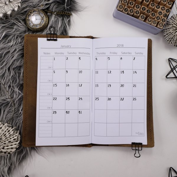 TN Monatsübersicht "elfenbeinmädchen" 1M2S