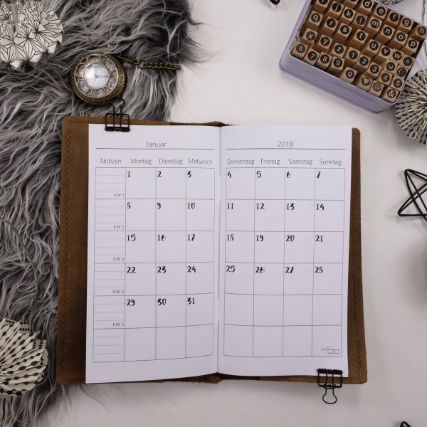 TN Monatsübersicht "elfenbeinmädchen" 1M2S