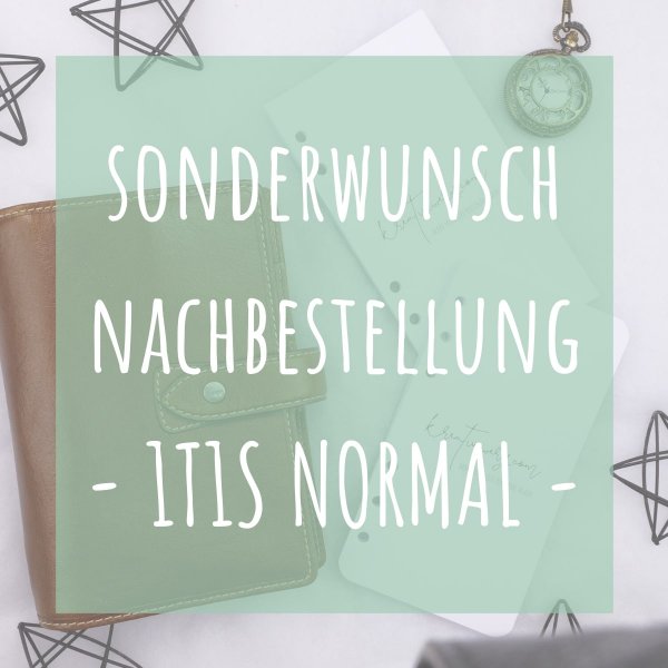 Nachbestellung Sonderwunsch 1T1S normal
