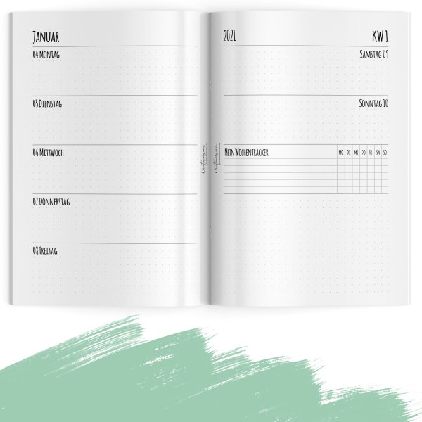 TN Kalendereinlagen + Tracker 1W2S dot grid